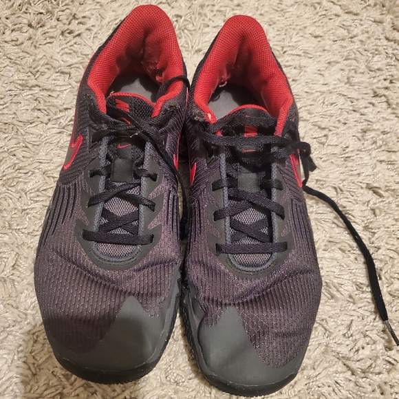 Nike Precision V 5 Mens/teen Shoes Size 9 Black Red Basketball Athletic Sneakers - Picture 3 of 7